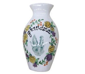 Denville Floral Handprint Vase