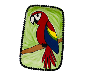 Denville Scarlet Macaw Plate