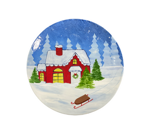 Denville Christmas Cabin Plate